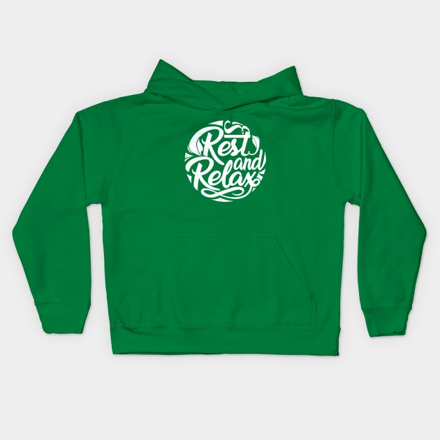 Rest and Relax Kids Hoodie by artlahdesigns